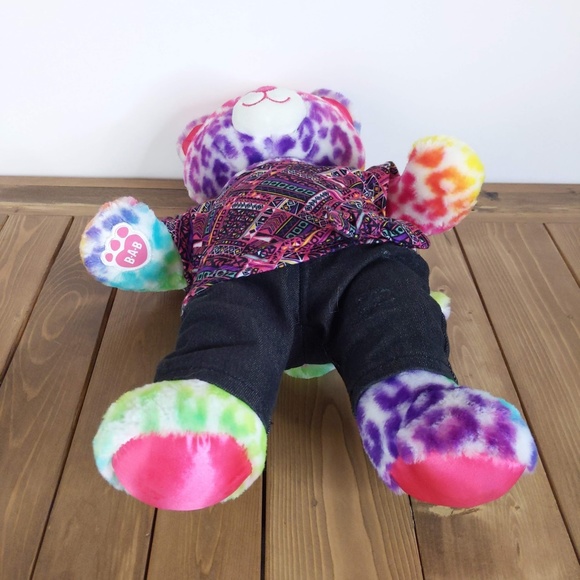 Build a Bear Workshop Colourful Rainbow Leopard Plush Stuffed Animal - Picture 5 of 10